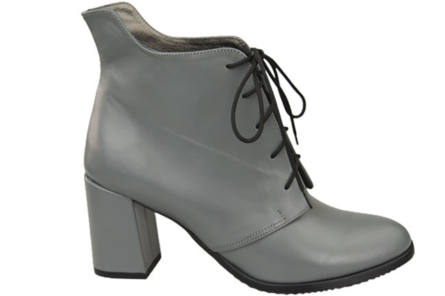 Winter-Schnürstiefel für Damen, Naturleder, Grau 174 von ElitaBut