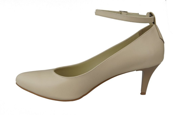 Damenschuhe Pumps Beige, Naturleder 997 ElitaBut