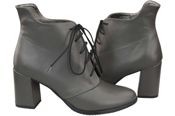 Damen Schnürstiefel Frühling/Herbst Naturleder Graphit 174 L ElitaBut