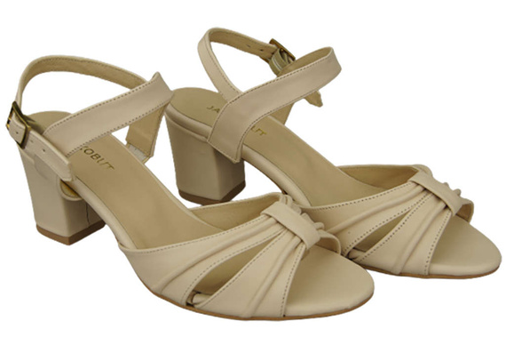 Damenschuhe Beige Sandalen, Naturleder 168 ElitaBut