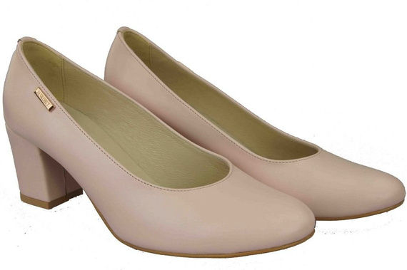 Damenschuhe Pumps Rosa Puder Naturnarbenleder 125 ElitaBut
