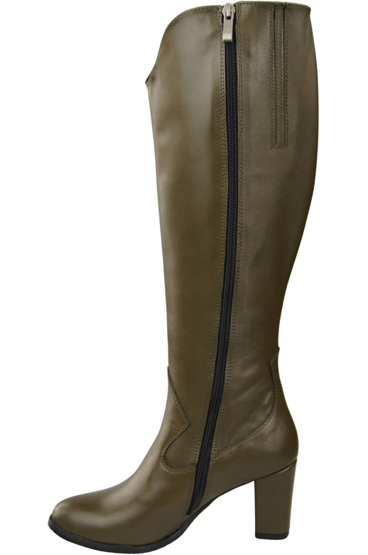Stilvolle Damen Olive Stiletto Stiefel Naturleder 211 ElitaBut