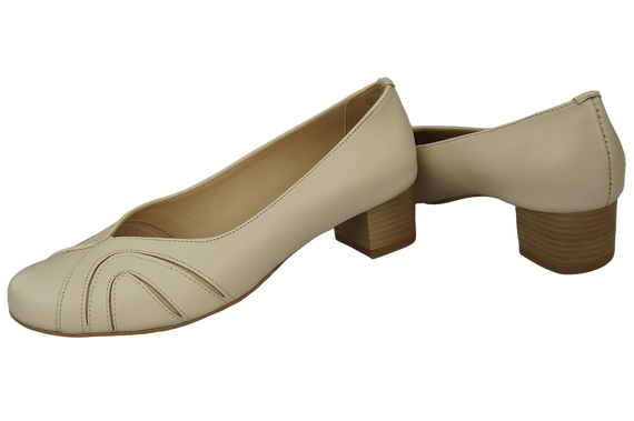 Damenschuhe Pumps Naturleder Beige Ecru 786 ElitaBut