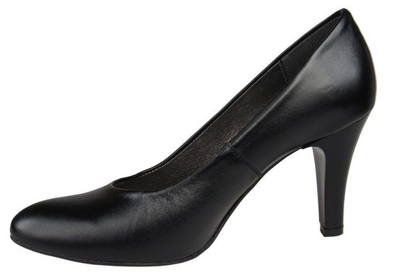 Damenschuhe Pumps, Naturleder, Schwarz 764 ElitaBut