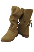 Damenschuhe Frühling / Herbst, Naturveloursleder, Olive 999 L ElitaBut