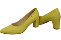 Klassische Glatt Damen Zitrone Naturleder Schuhe 213 ElitaBut