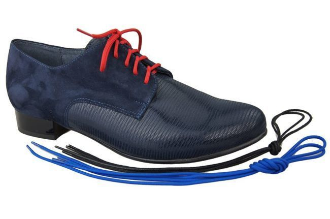 Schuhe Damenschuhe zum Schnüren, Naturleder, Marineblau 959 ElitaBut
