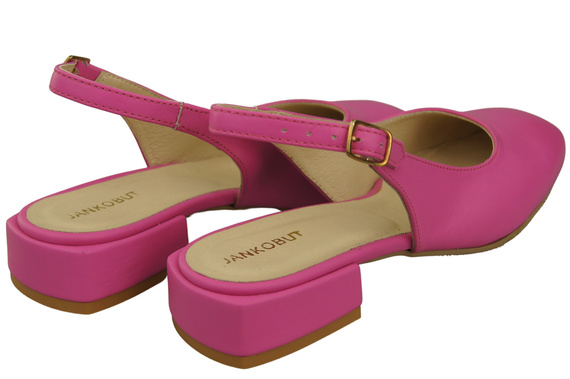 Damen Schuhe Sandalen Fuchsie Flacher Absatz Naturleder 206 ElitaBut