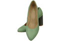 Damenschuhe Mintfarbene Pumps Naturleder Bunter Zierabsatz 194 ElitaBut