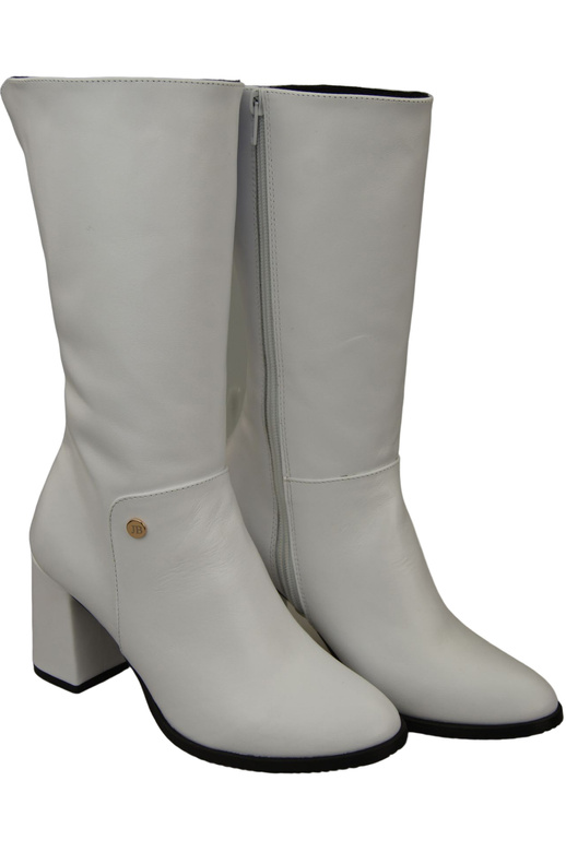 Damen-Halbstiefel, Naturleder, Weiß 189 ElitaBut
