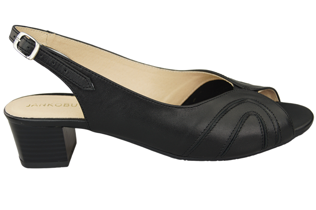 Damenschuhe Sandalen, Naturleder, Schwarz 991 ElitaBut