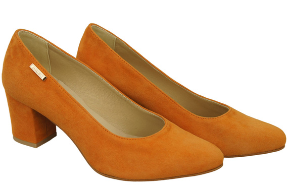 Damenschuhe Pumps Orange Naturleder Wildleder 106 ElitaBut