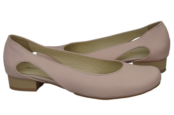 Damen-Ballerinas Puderrosa, Naturleder 103 ElitaBut