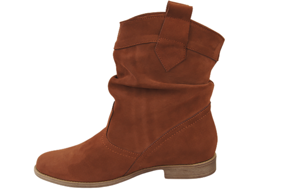 Schuhe Damen Stiefeletten Winter Naturveloursleder Kastanie 117 Von ElitaBut