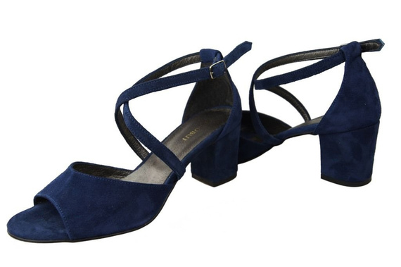 Damenschuhe Sandalen Marineblau, Naturleder, Wildleder 111 ElitaBut