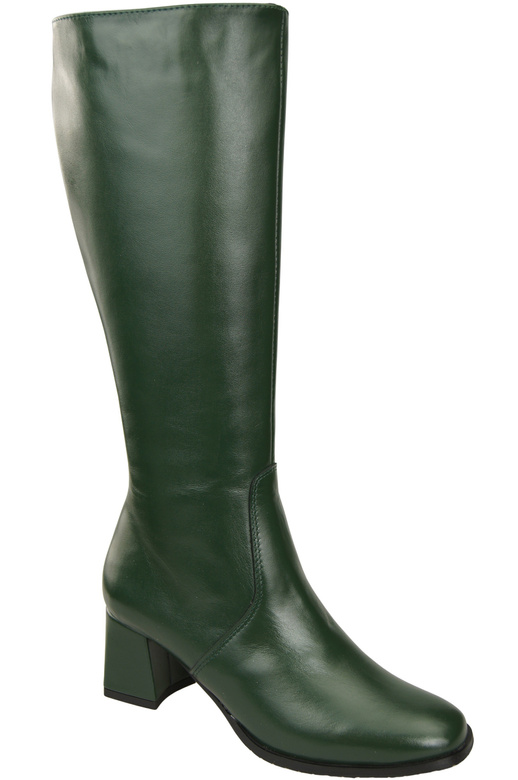 Bequeme Damen Smaragdgrün Niedrig Absatz Stiefel Naturleder 212 ElitaBut