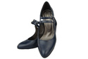 Damenschuhe Marineblaue Naturleder-Pumps 105 ElitaBut