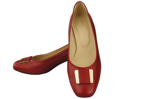 Damenschuhe Pumps Naturleder 187 Rot ElitaBut