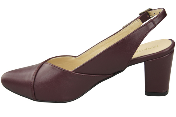 Damen Footwear Burgund Stiletto Sandalen Natural Leder 217 ElitaBut