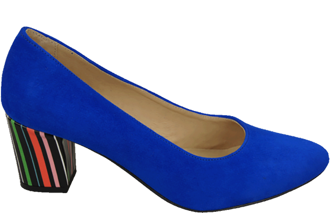 Damenschuhe Azure Pumps Natürliches Wildleder mit dekorativem Absatz 158 von ElitaBut