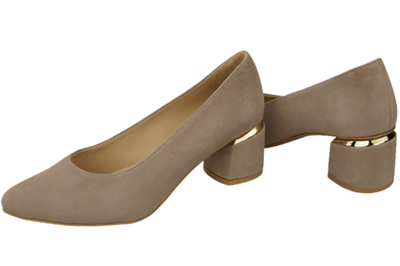 Damenschuhe Cappuccino-Pumps Natürliches Wildleder 143 Von ElitaBut