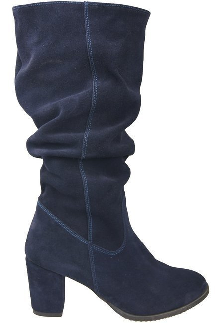 Schuhe Damenstiefel, Naturleder, Velours 141, Marineblau ElitaBut