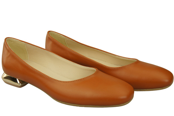 Flache Frauen Schuhe Rotes Dekorative Ferse Naturleder 209 ElitaBut