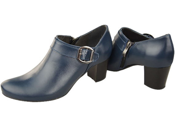 Schuhe Damenschuhe, Naturleder, Marineblau 826 ElitaBut