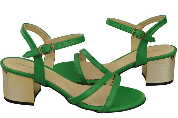 Damenschuhe Limette Naturleder 197 Sinnlich freizügige Fußsandalen ElitaBut