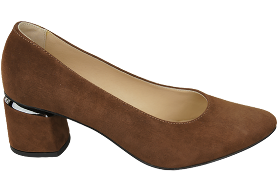 Damenschuhe Pumps Braun Natürliches Wildleder 143 Von ElitaBut