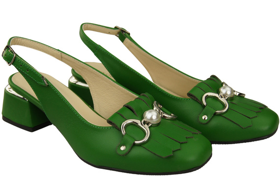 Damenschuhe Grün Sandalen mit Fransen verziert Naturleder 208 ElitaBut