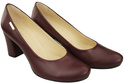 Klassische Damen Burgunderrote Leder Mandel Nase Pumps 201 ElitaBut