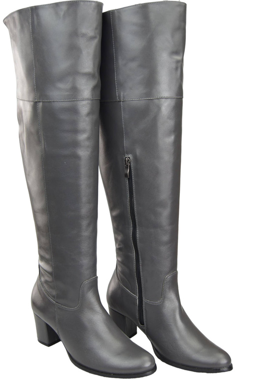 Footwear Kniehohe Overknee-Stiefel für Damen, Naturleder 190 Graphite ElitaBut