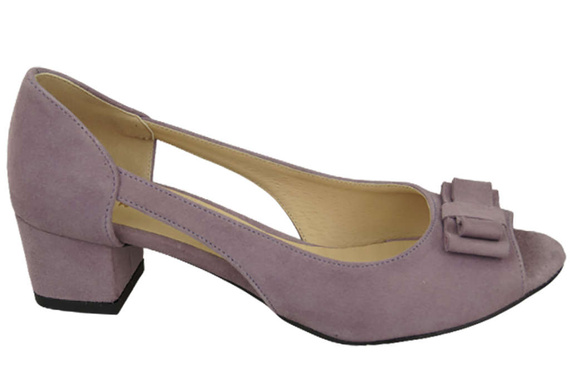 Damenschuhe Sandalen Lila Naturleder Wildleder 145 von ElitaBut