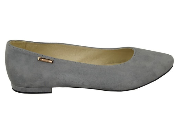 Damenschuhe Ballerinas Grau, Naturleder, Wildleder 131 ElitaBut