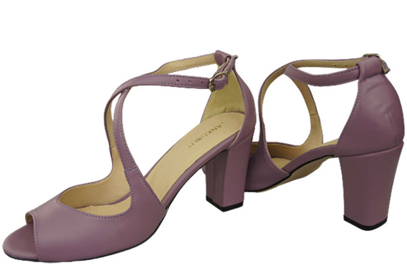 Damenschuhe Sandalen Lila Naturleder 186 ElitaBut