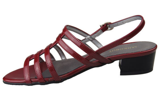 Damenschuhe Sandalen mit flachem Absatz Burgunderrot 622 ElitaBut