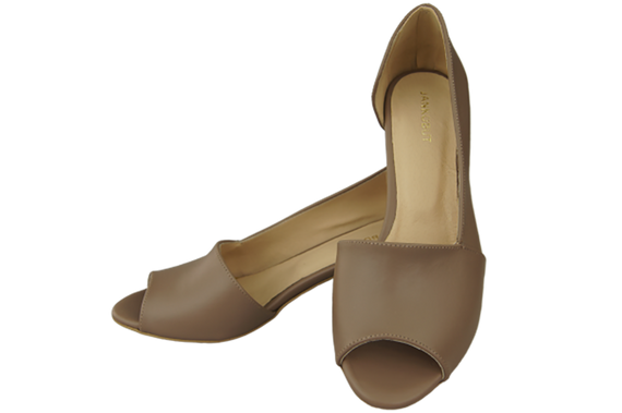 Damenschuhe Cappuccino Sandalen Naturleder 147 ElitaBut