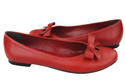 Damen Ballerinas Rot, Naturleder 998 ElitaBut