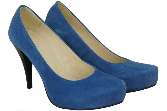 Damenschuhe Pumps Blaues natürliches Wildleder 644 ElitaBut