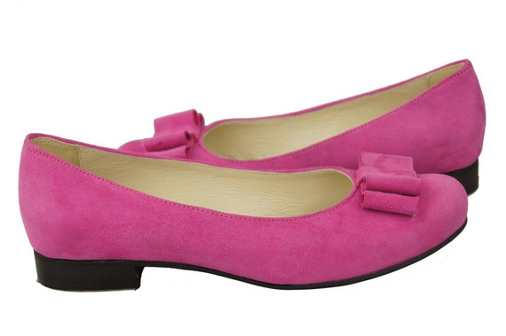 Damenschuhe Ballerinas Fuchsia, Naturleder, Wildleder 126 ElitaBut