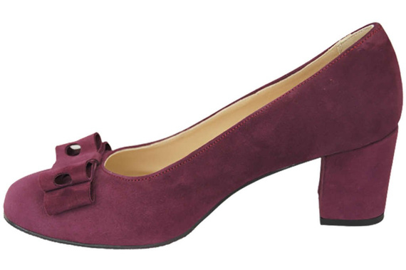 Damenschuhe Pumps Burgunderrot Natürliches Wildleder 163 ElitaBut