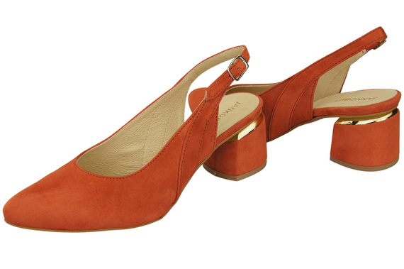 Damensandalen aus natürlichem Wildleder, ziegelrot, Eleganz und Komfort 196 von ElitaBut