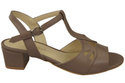 Damenschuhe Cappuccino Sandalen Naturleder 169 ElitaBut