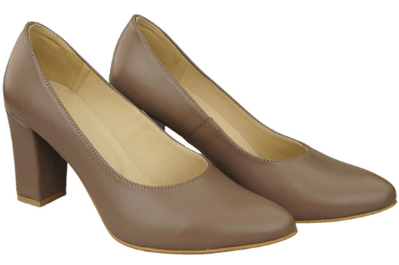 Damenschuhe Cappuccino-Pumps Naturleder 170 ElitaBut