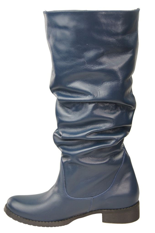 Schuhe Damenstiefel Stiefel, Naturleder 123 Marineblau ElitaBut