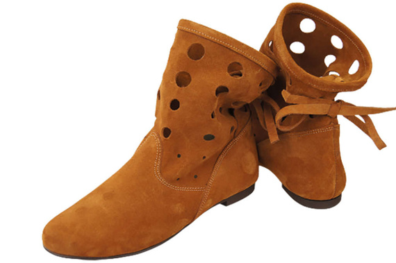 Schuhe Damen-Stiefeletten, natürliches Veloursleder, Rude 160 ElitaBut