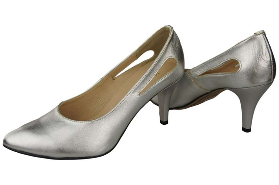 Damenschuhe Silber Pumps Naturleder 166 ElitaBut