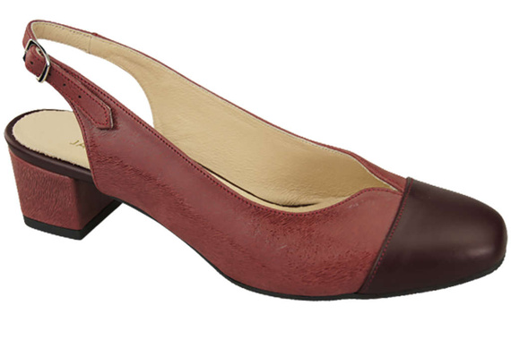 Damenschuhe Sandalen Naturleder 165 Burgund ElitaBut