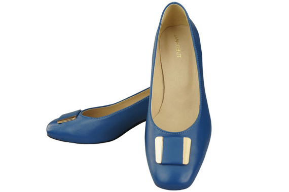 Damenschuhe Pumps Naturleder 187 Blau ElitaBut